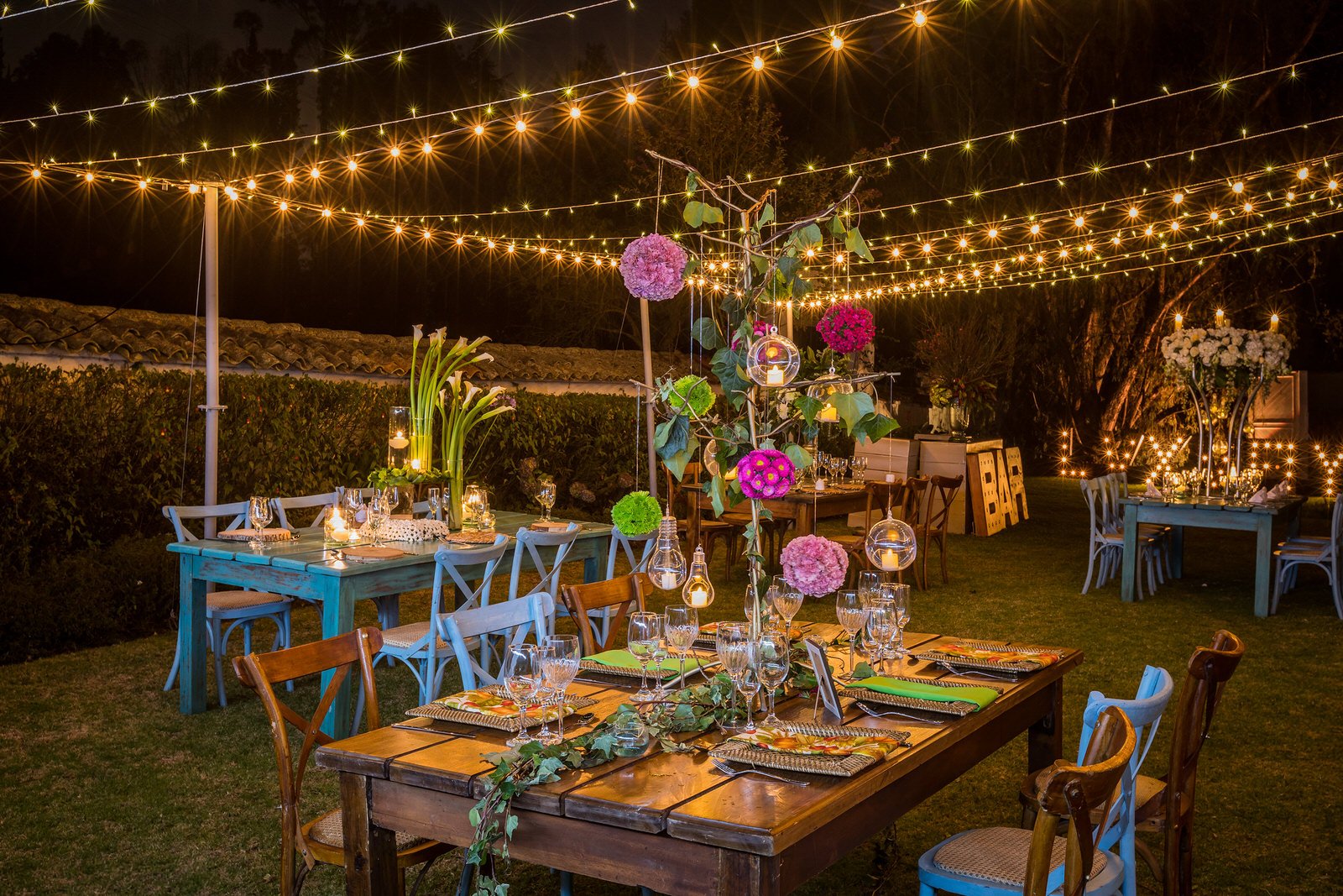 Bodas al aire libre: Iluminación para Matrimonios Campestres